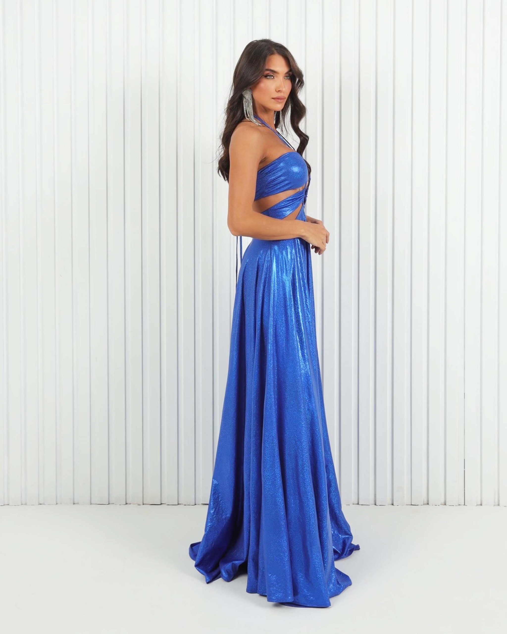 SERENE SATIN DRAPED DRESS / 濃藍(NAVY) Serene Satin Draped Dress / 濃藍(Navy) – AMATERASJAPAN