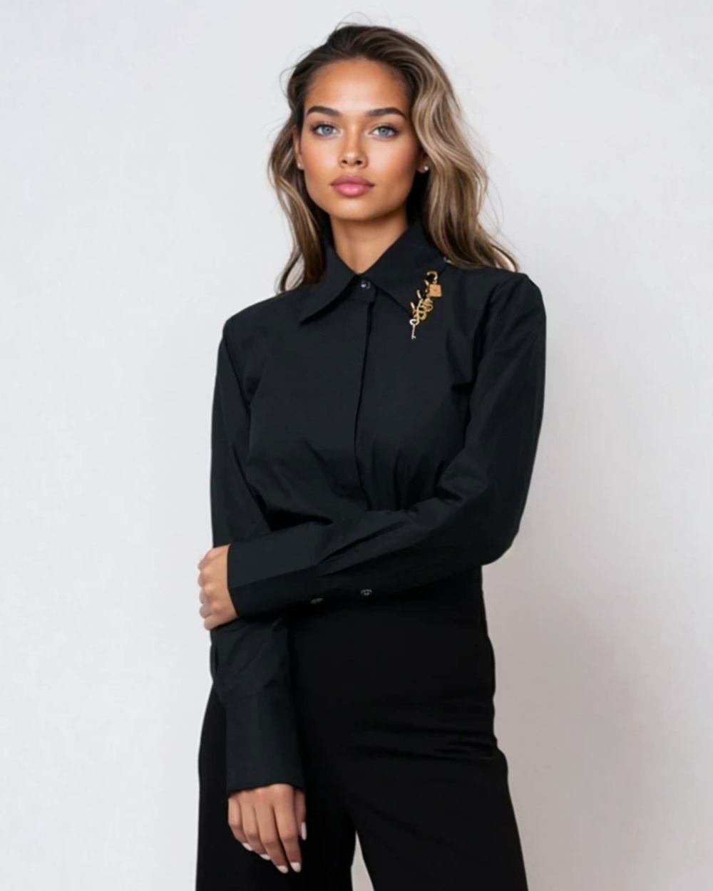 CANNES CHARM SHIRT - BLACK