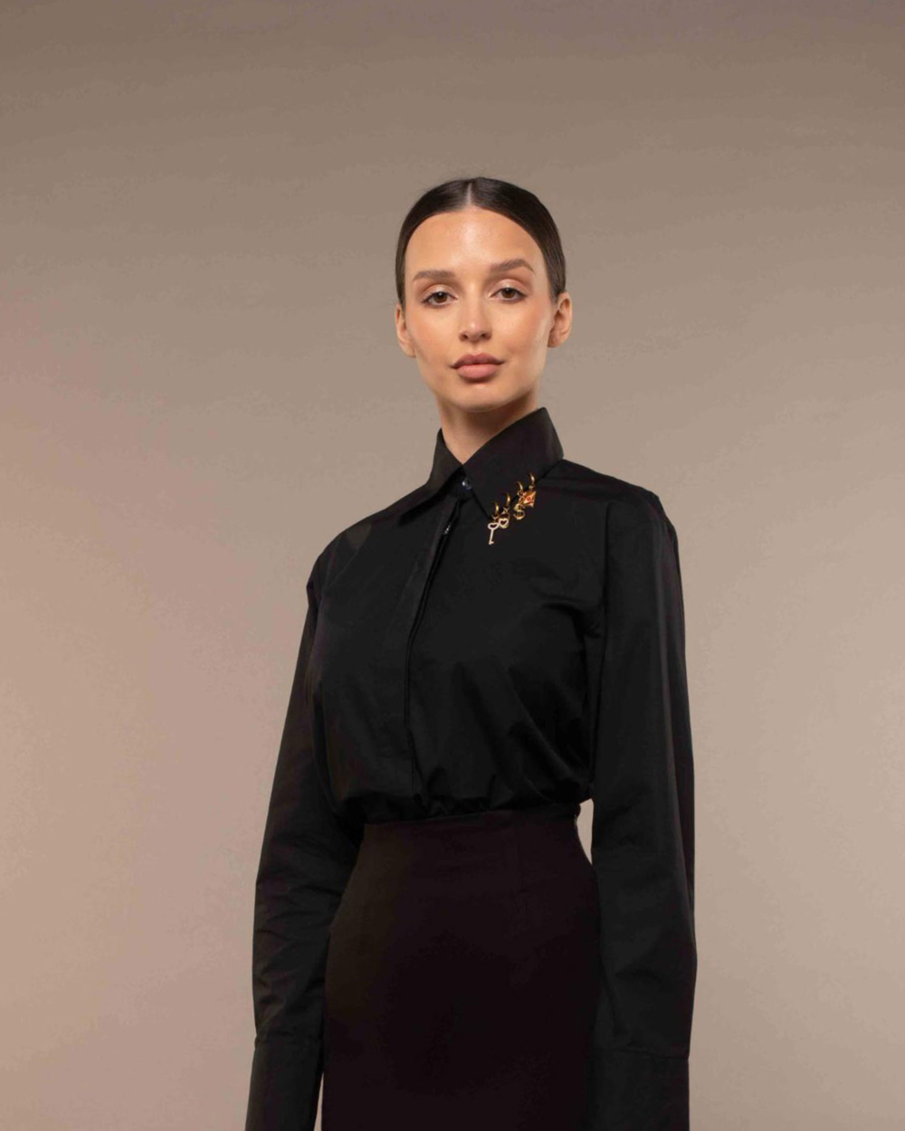 CANNES CHARM SHIRT - BLACK